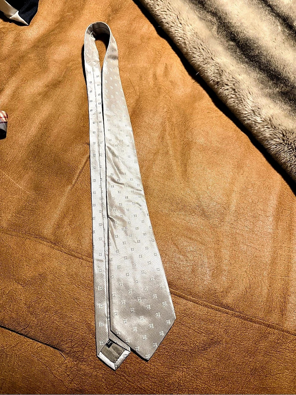 Giorgio Armani Men's Geometric Tie in Gray